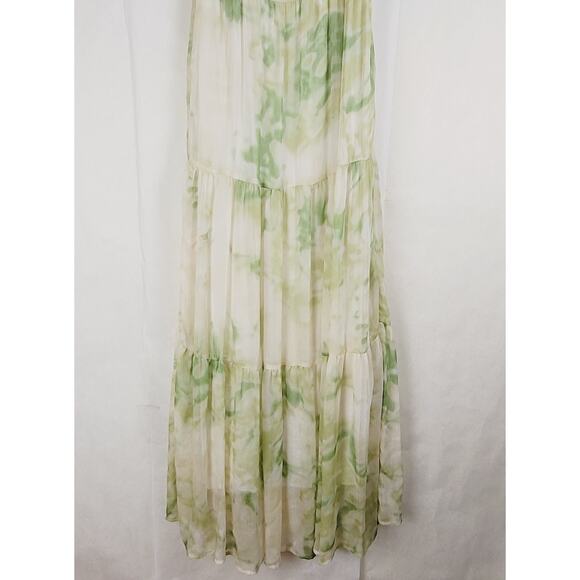 Line and Dot green tiered maxi dress Size XS Romantic Boho Forest Fairy Cottage - Picture 6 of 11